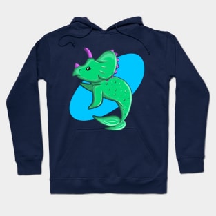 Dinosaur Mermaid - Triceratops Hoodie